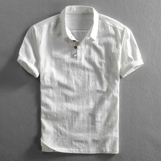 Damien - Linen Polo Shirt