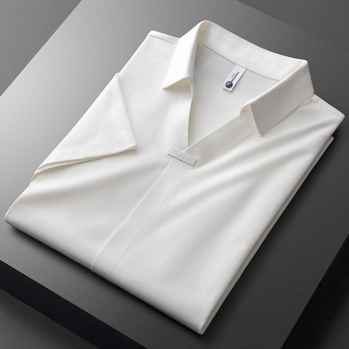 Jeorge - Elegant Cotton And Silk Polo Shirt