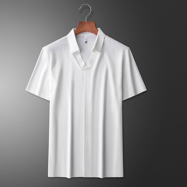 Jeorge - Elegant Cotton And Silk Polo Shirt