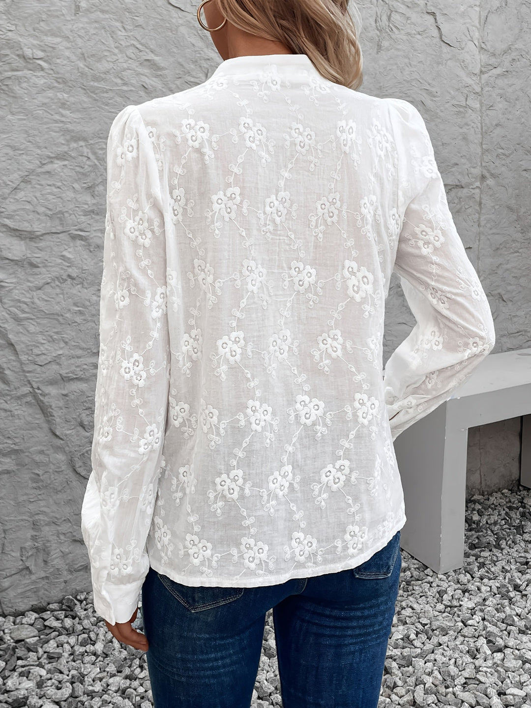 Verilou - Long Sleeve Embroidery Shirt