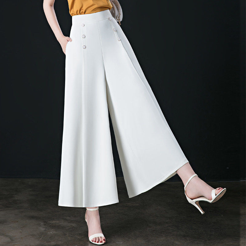 Malou - Stylish Pleated Wide Leg Pant