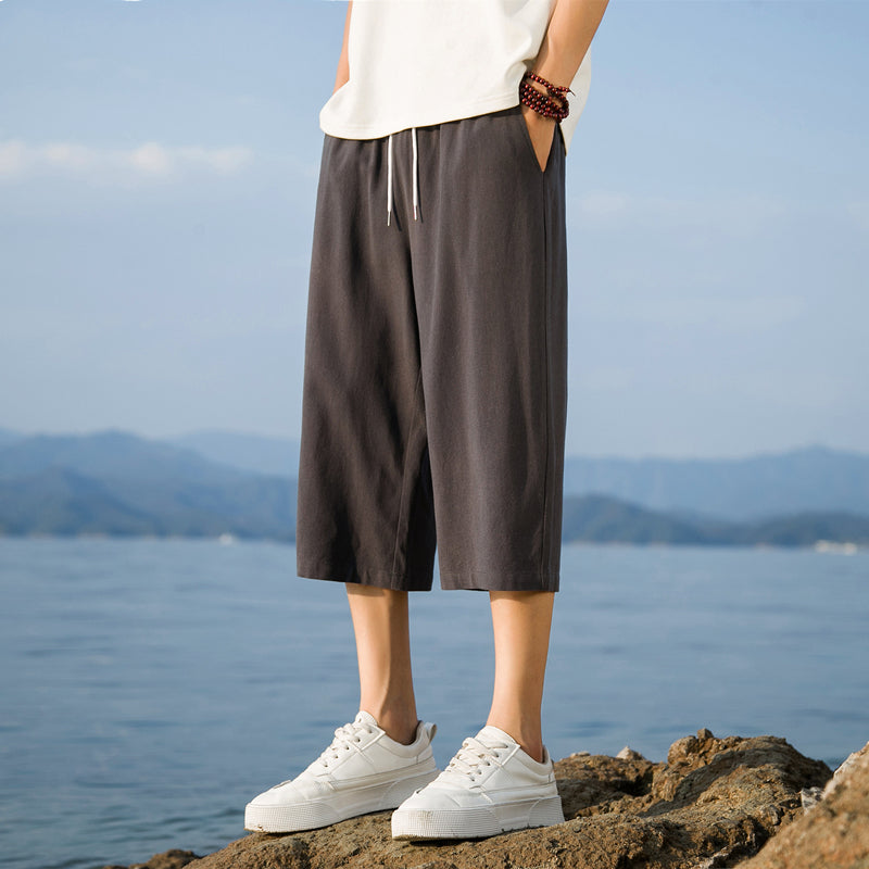 Nelson - Elegant Cotton Linen Shorts