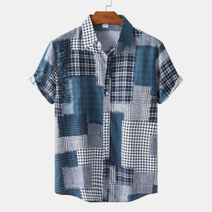 Eleazar - Geometric Patchwork Shirt