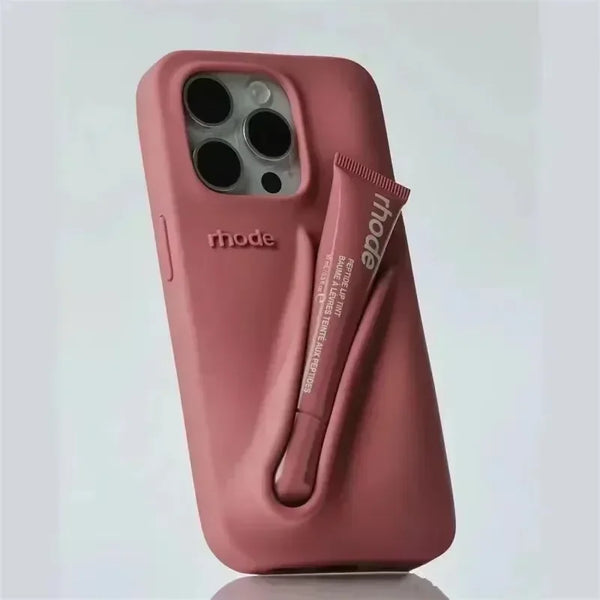LuxeLoop - iPhone Silicone Case with Lipstick Holder