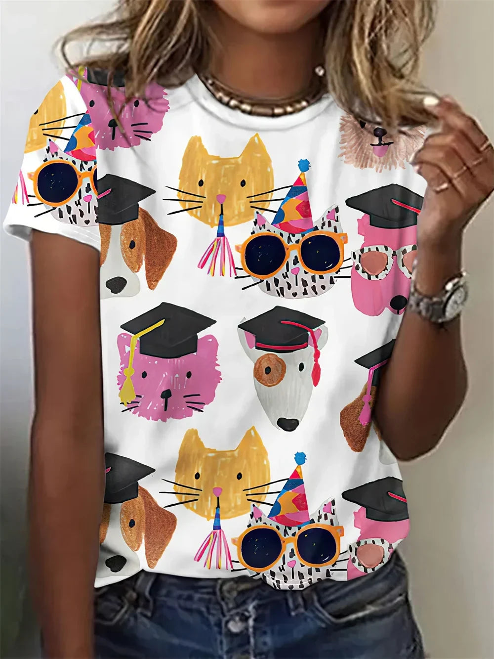 Elsy - Elegant Shirt With Animal Print