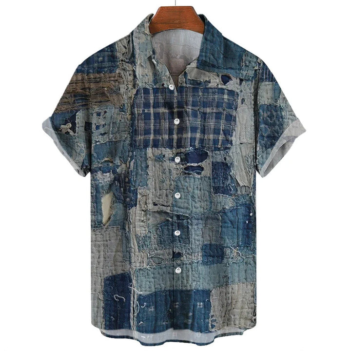 Eleazar - Geometric Patchwork Shirt