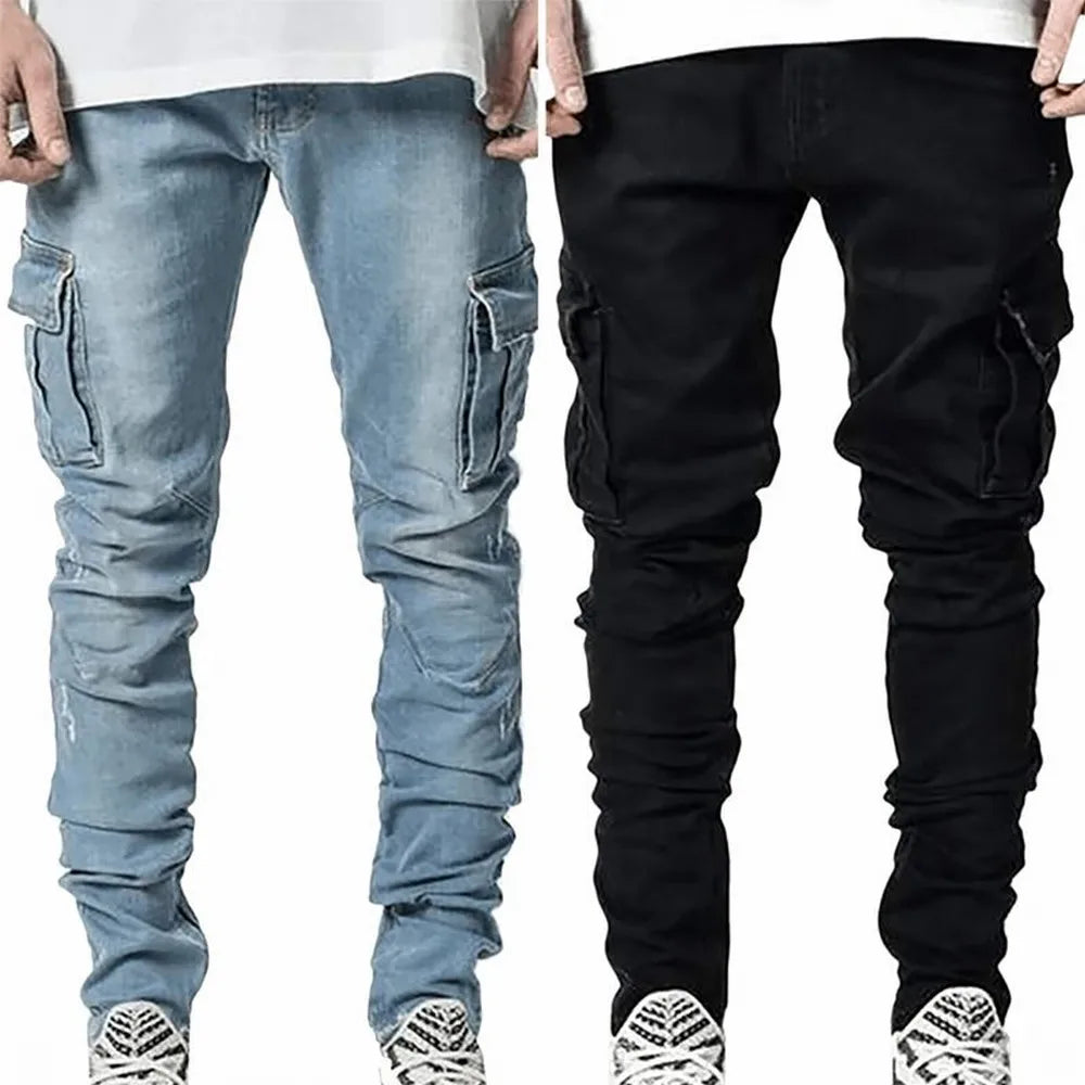 Mondriaan - Elastic Jeans With Multi Pocket