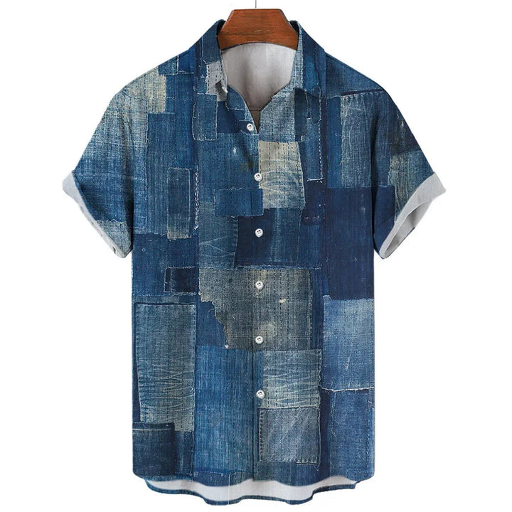 Eleazar - Geometric Patchwork Shirt