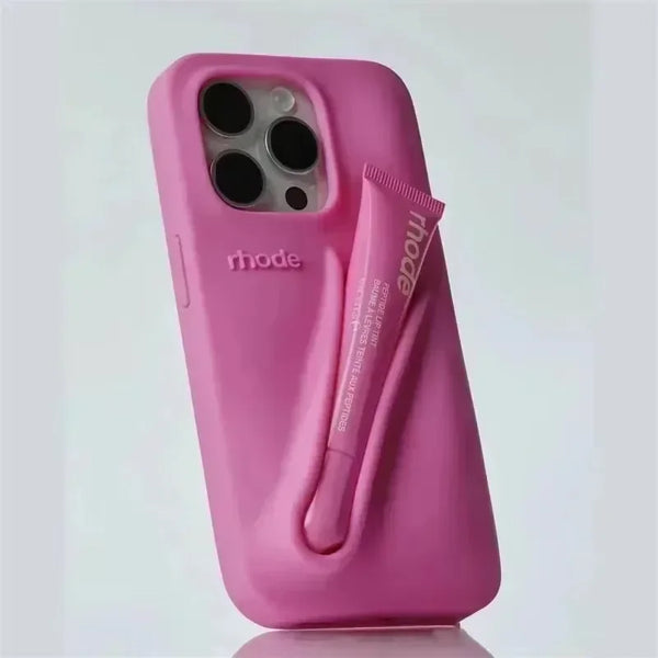LuxeLoop - iPhone Silicone Case with Lipstick Holder