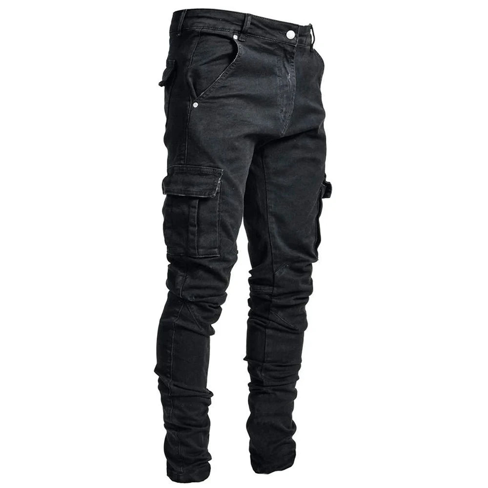Mondriaan - Elastic Jeans With Multi Pocket