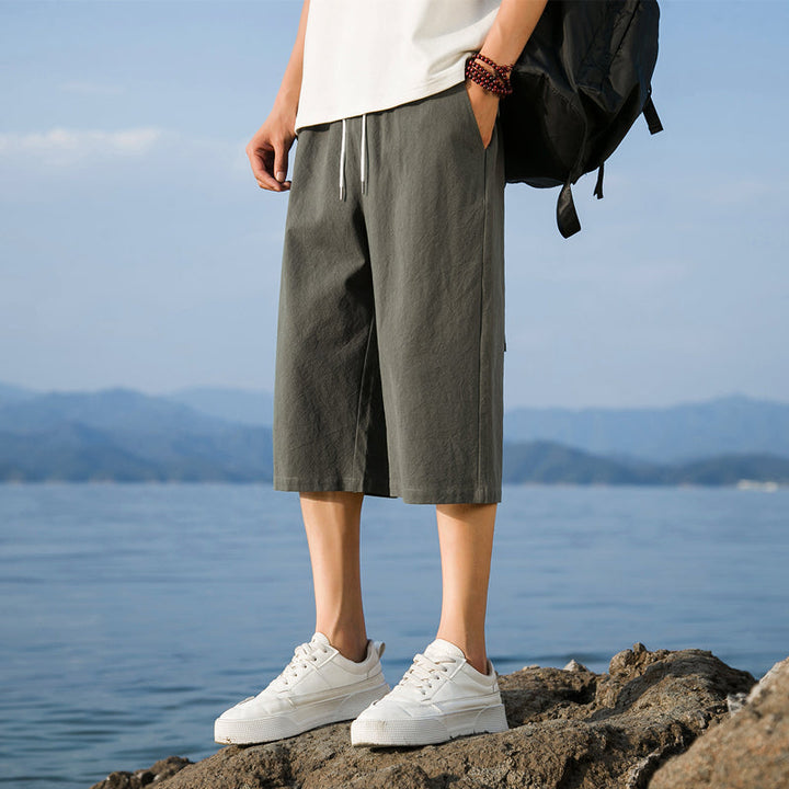 Nelson - Elegant Cotton Linen Shorts
