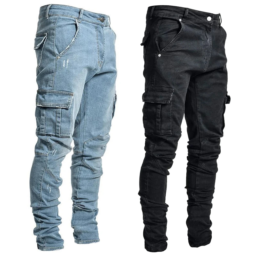 Mondriaan - Elastic Jeans With Multi Pocket