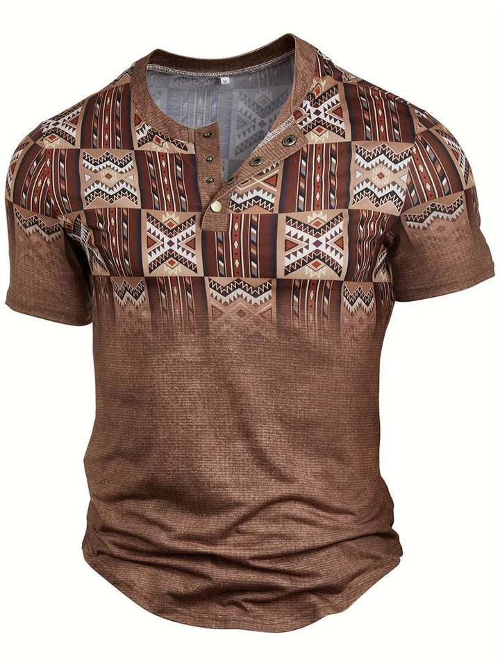 Edson - Stylish Patchwork Print Shirt