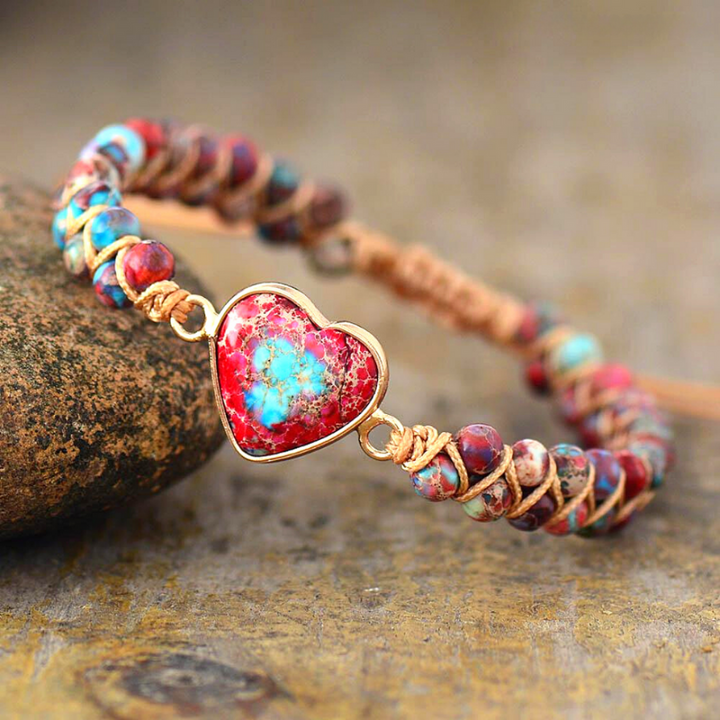 HeartBracelet - Passionate Heart Jasper Bracelet