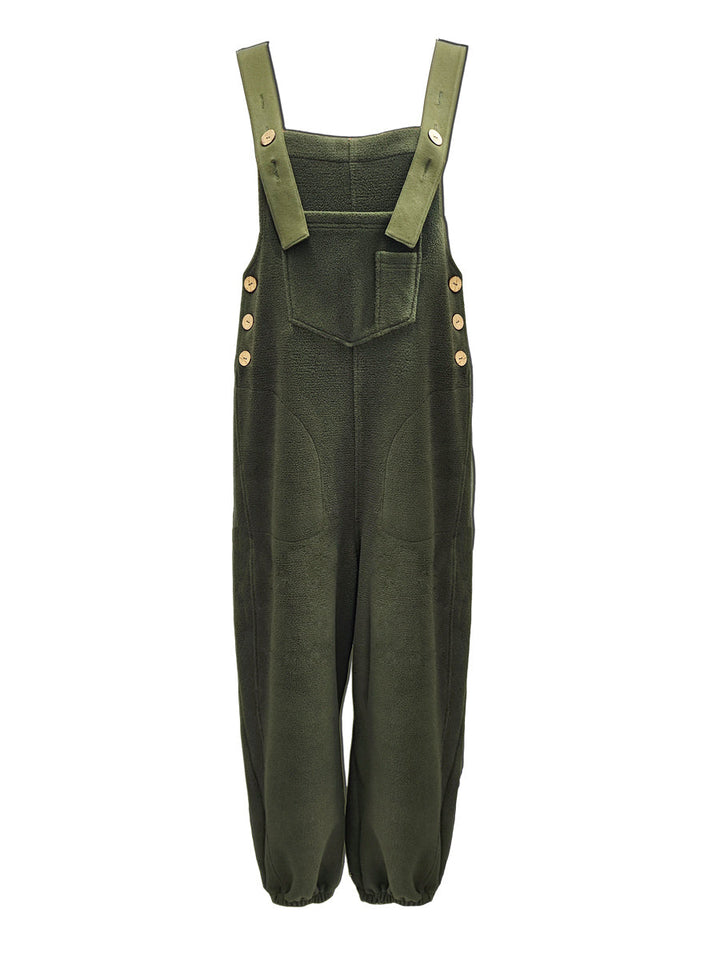 Clarice - Loose Fit Distressed Denim Overalls
