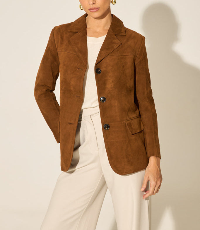 Nel - Camel Suede Blazer