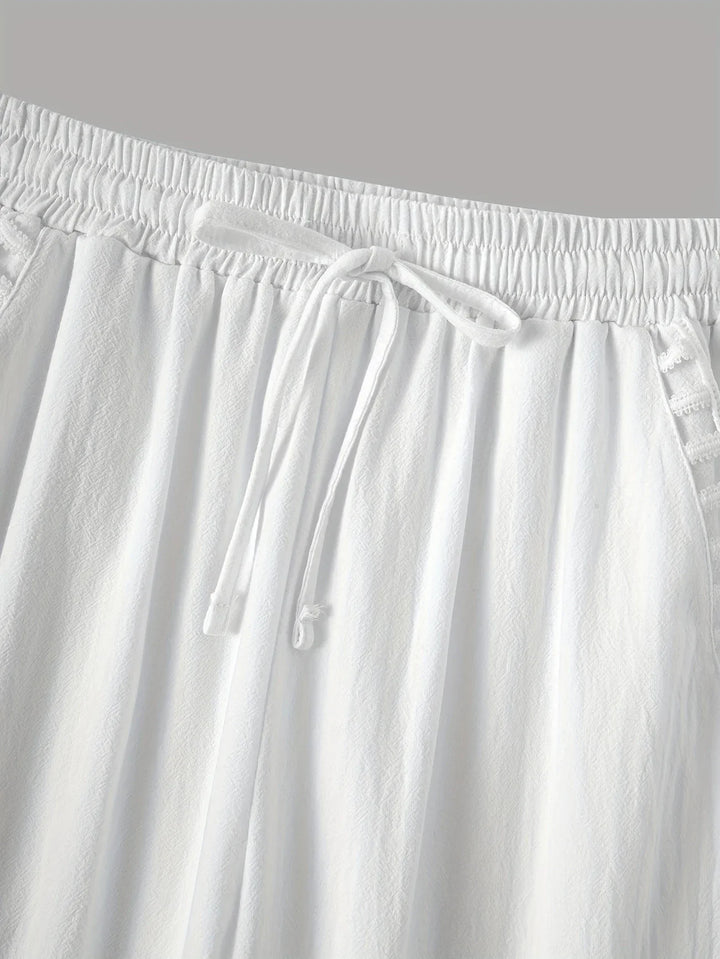 Tracey - Contrast Trim Cropped Pants