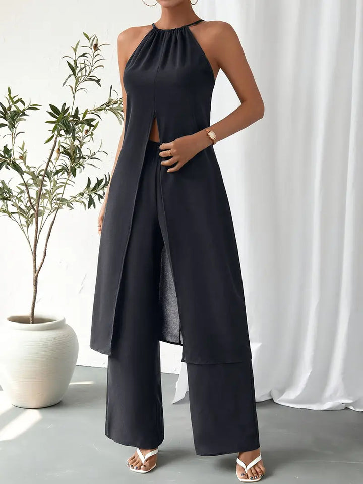 Eirini - Elegant Sleeveless Two Piece Set