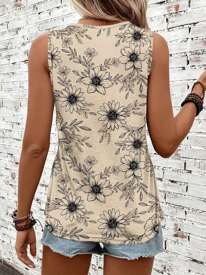 Lilou - Casual Summer Top With Floral Print