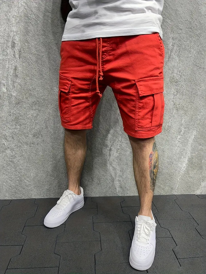 Jelte - Casual Non Stretch Drawstring Cargo Shorts
