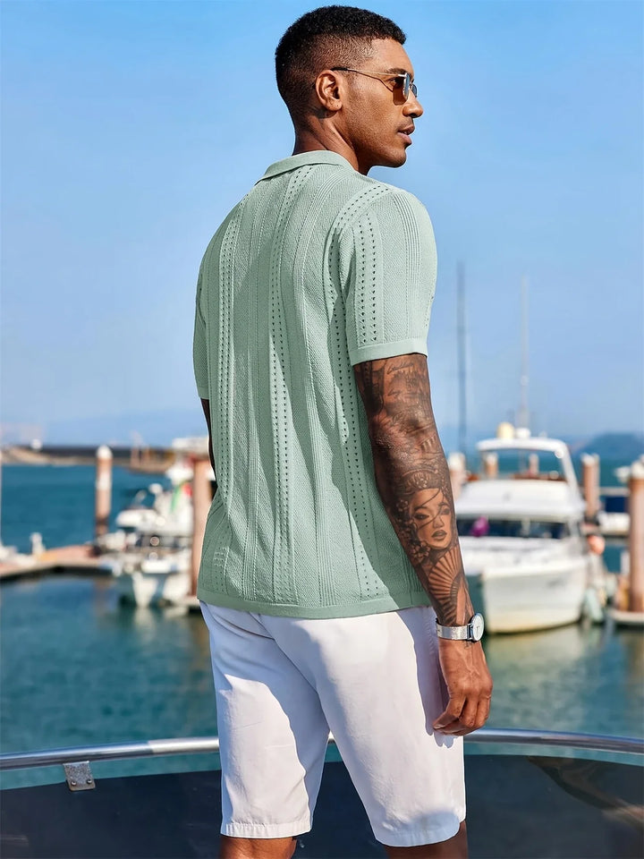 Semyon - Fashionable Intricate Pattern Knitted Shirt