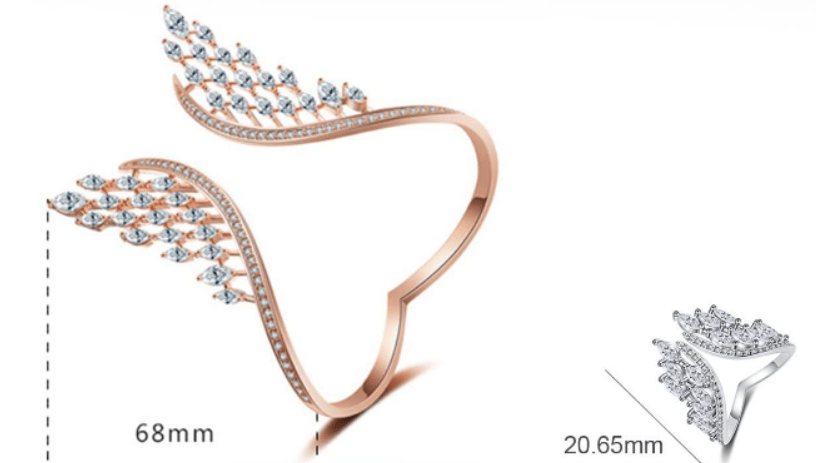 Evita - Angel Wings Bracelet and Ring