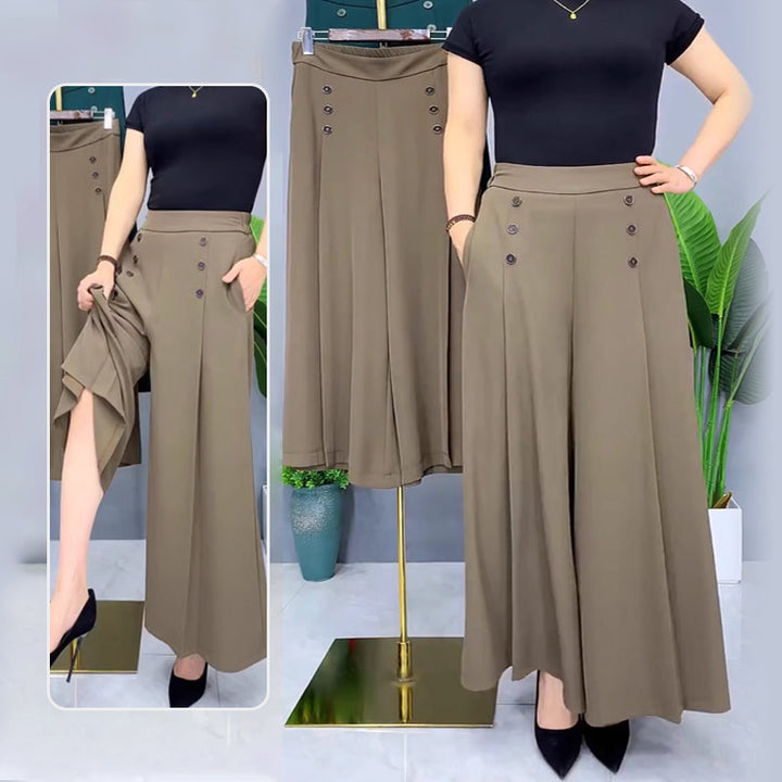 Malou - Stylish Pleated Wide Leg Pant