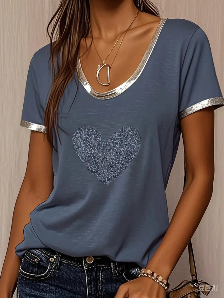 Lamprini - Elegant Short Sleeve T-Shirt