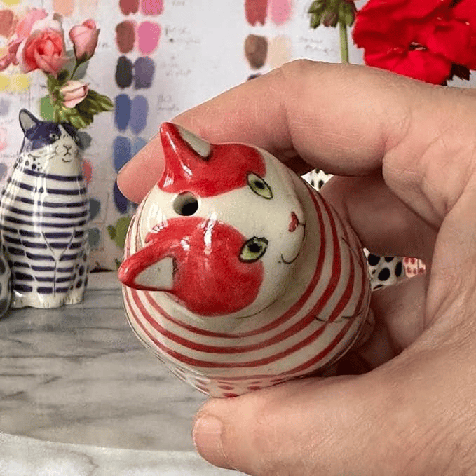 CatCraze - Hand Painted Cat Vase Collection