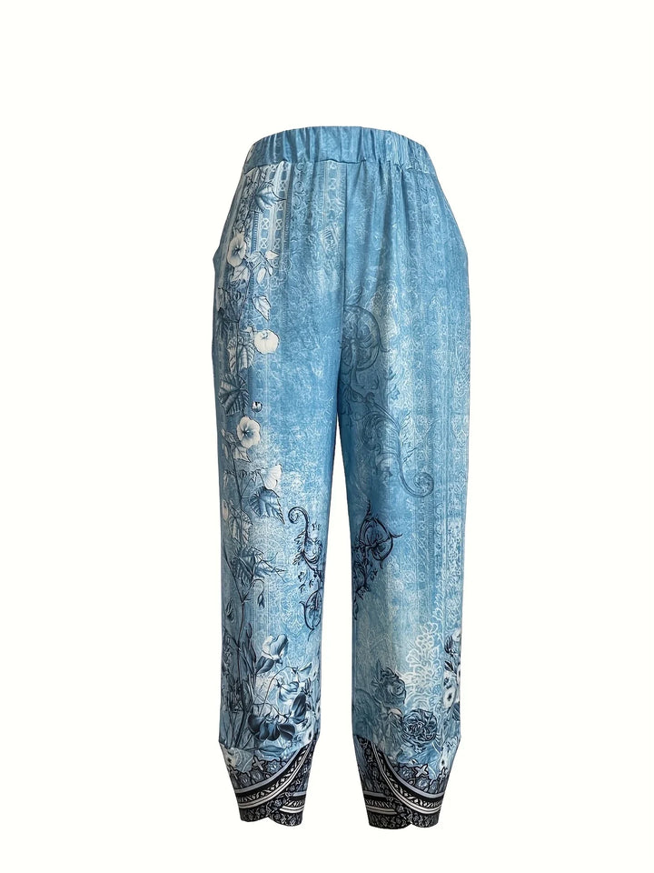 Kayden - Vintage Floral Capri Pants