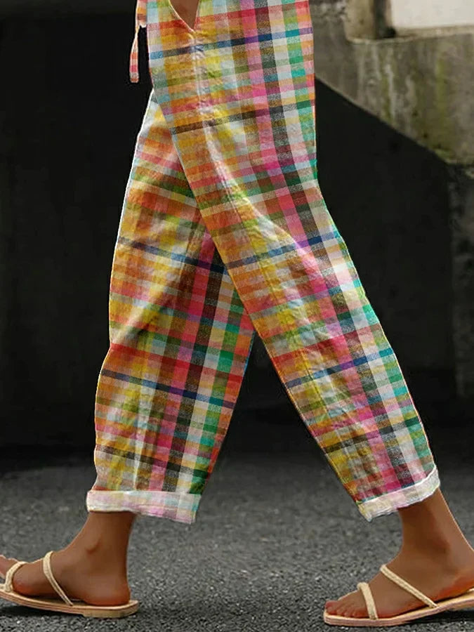 Bertilla - Stylish Checked Trousers
