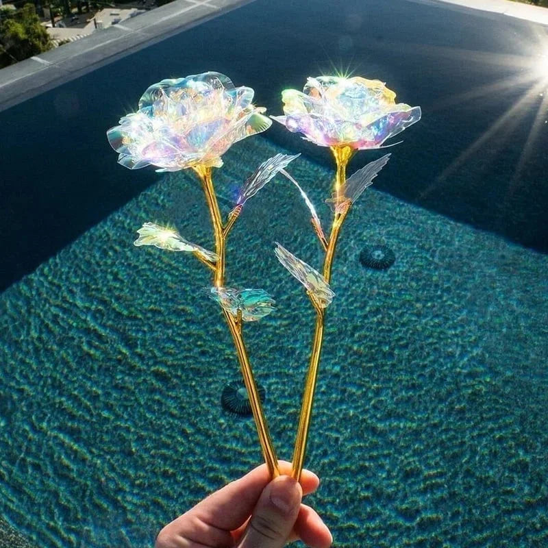 GlowPetal - Colorful Crystal Rose