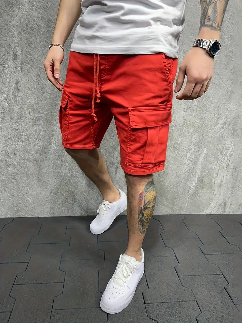 Jelte - Casual Non Stretch Drawstring Cargo Shorts