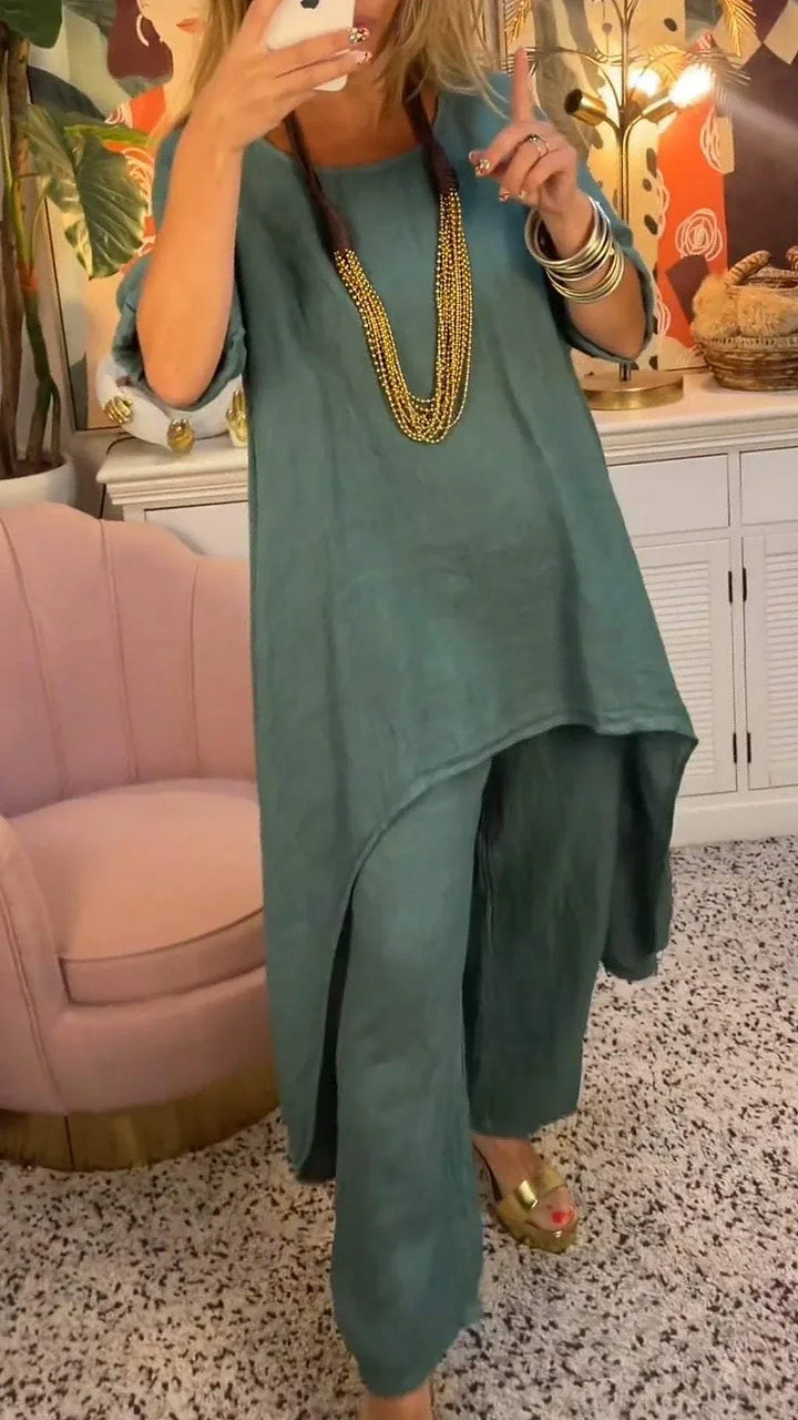 Maryla - Long Sleeve Cotton Two Piece Set