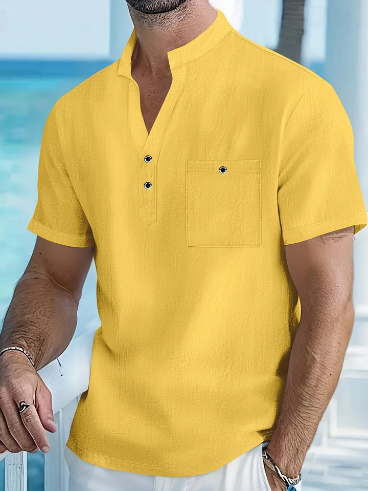 Markos - Casual Short Sleeve Shirt With Button