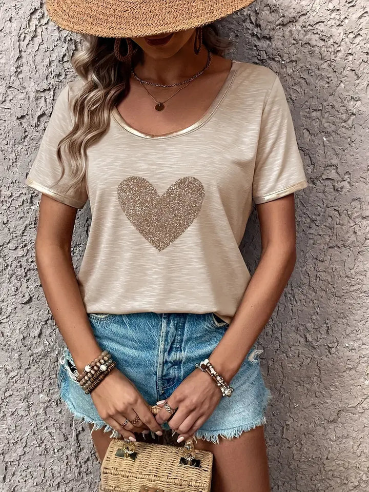 Lamprini - Elegant Short Sleeve T-Shirt