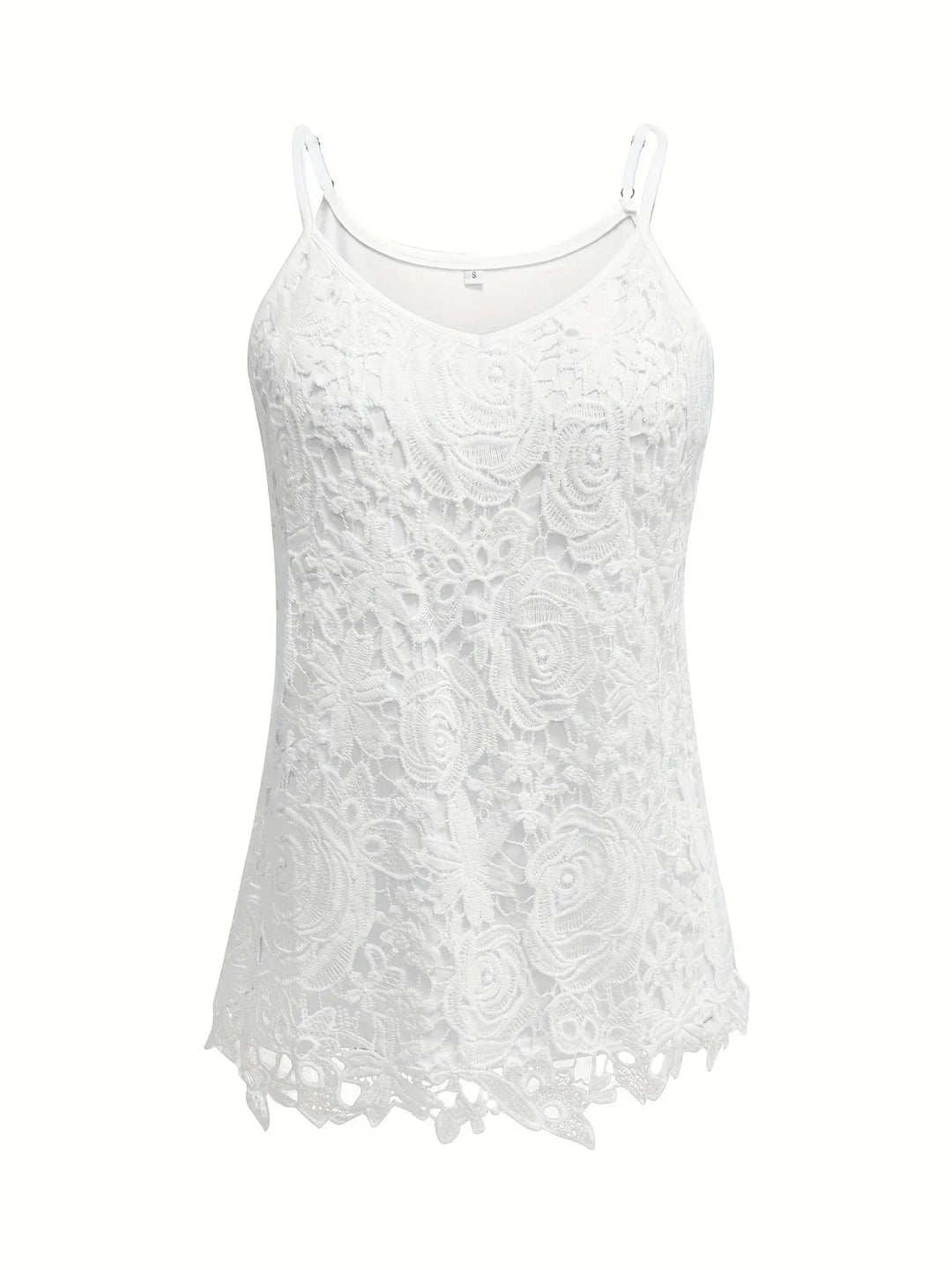 Juna - Elegant Sleeveless Lace Top With V Neck
