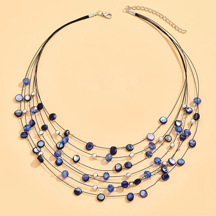 Mabelline - Elegant Bohemian Style Multi-Layer Beaded Necklace