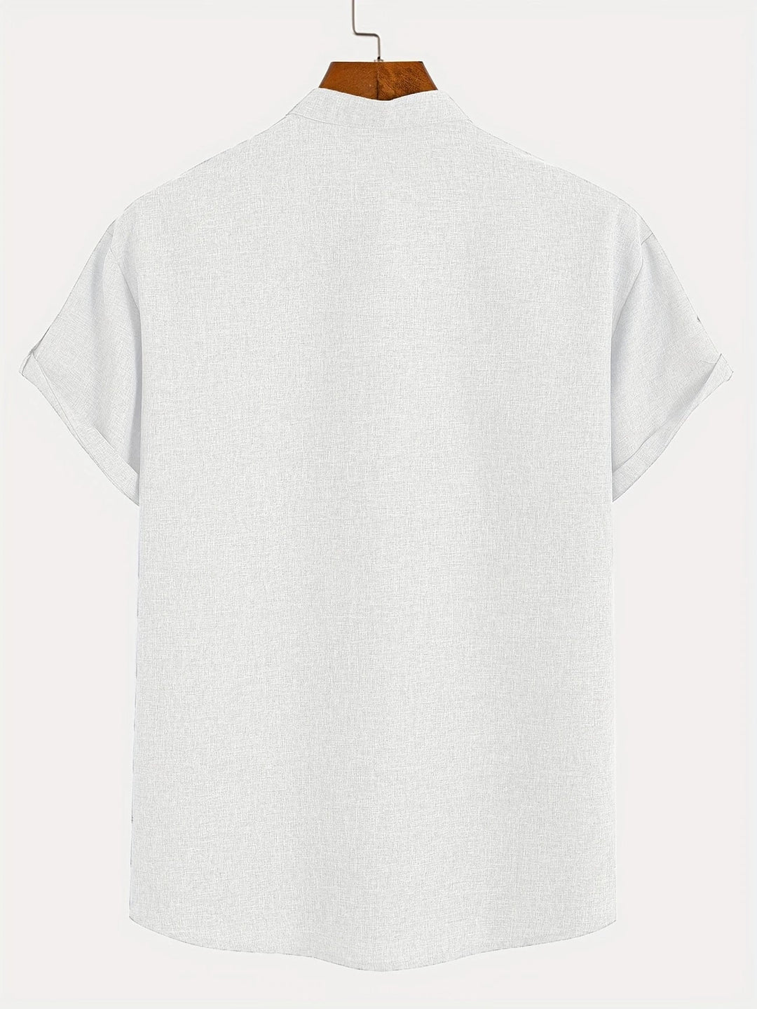 Elliott - Elegant Short Sleeve Shirt With Stand Collar