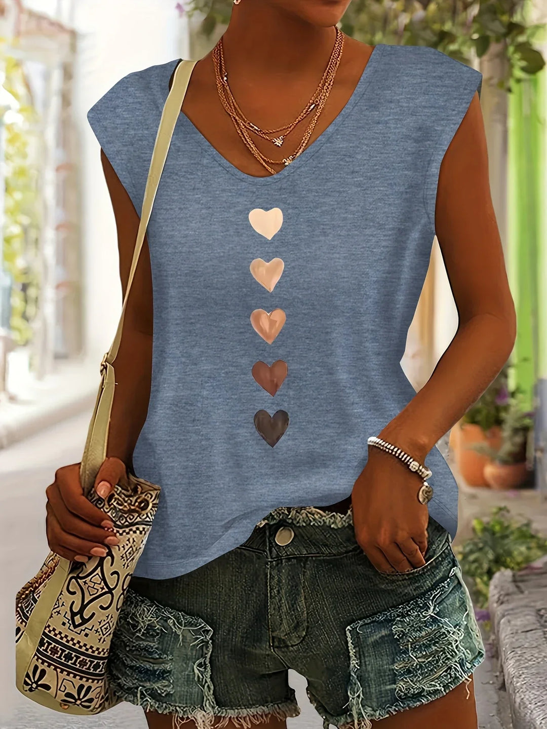 Nichole - Shirt With Heart Print
