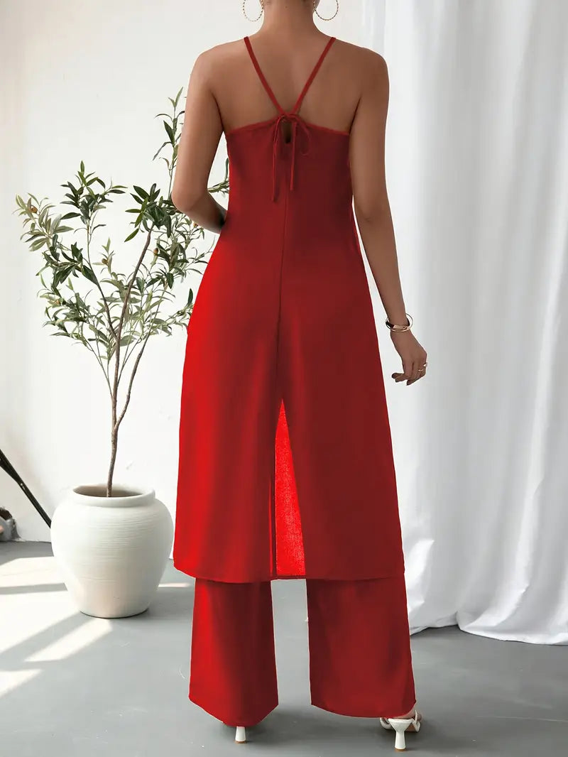 Eirini - Elegant Sleeveless Two Piece Set