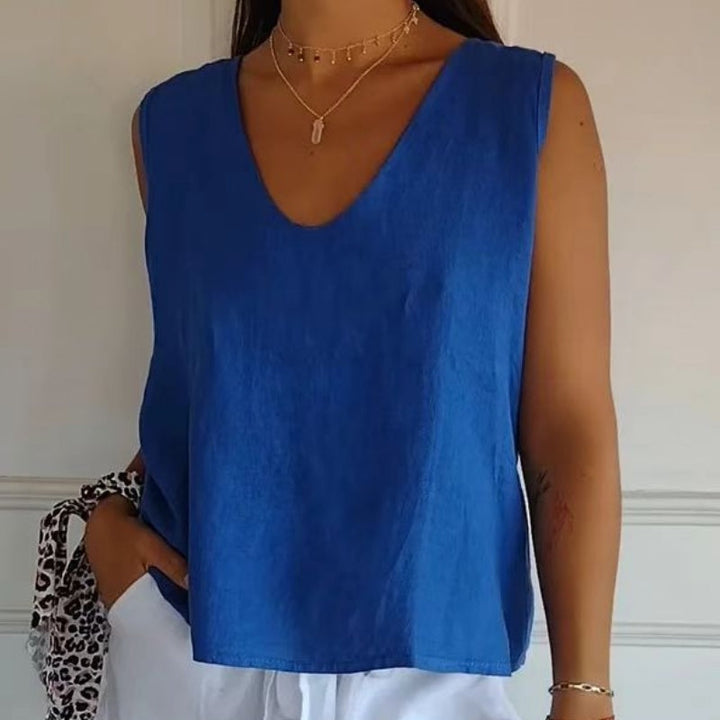 Maritza - Sleeveless Top With V Neck