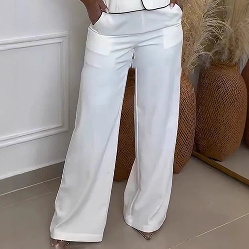 Sandy - One Shoulder Wide Leg Pants Set
