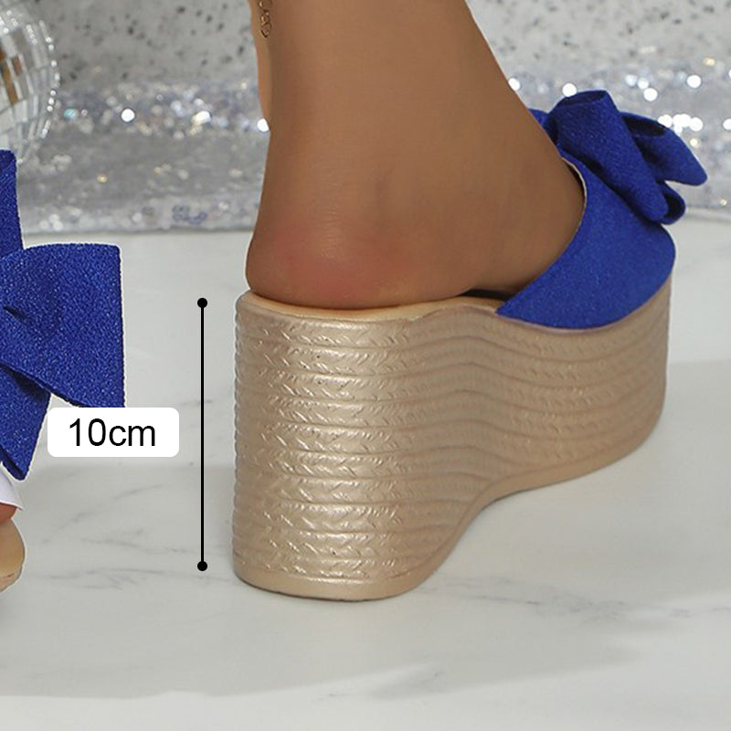 Sloane - Comfortable Slipper With Bow And Thick Sole