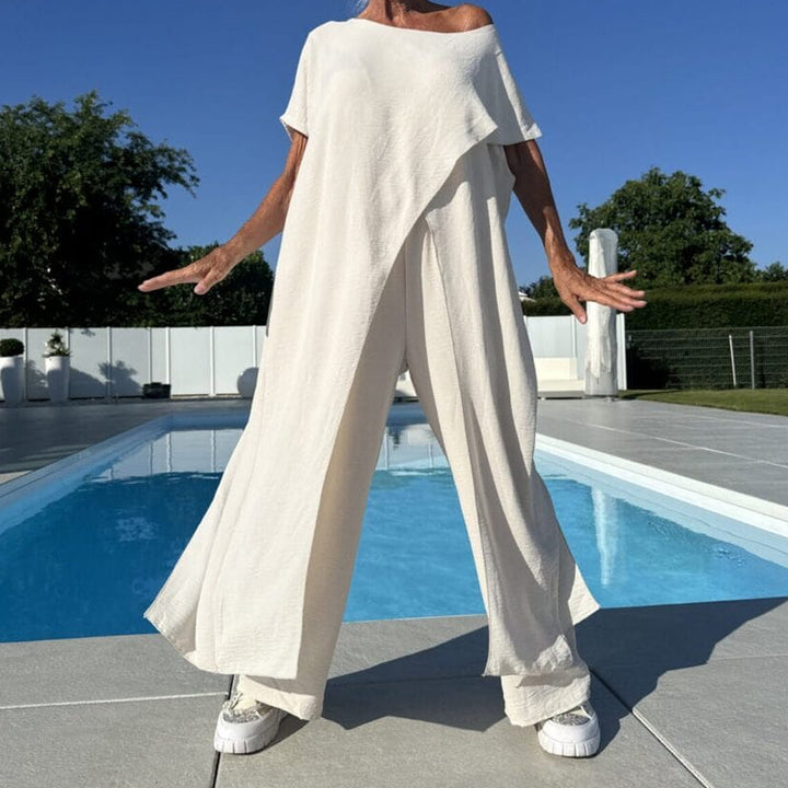 Shelagh - Off Shoulder Top And Pant Set