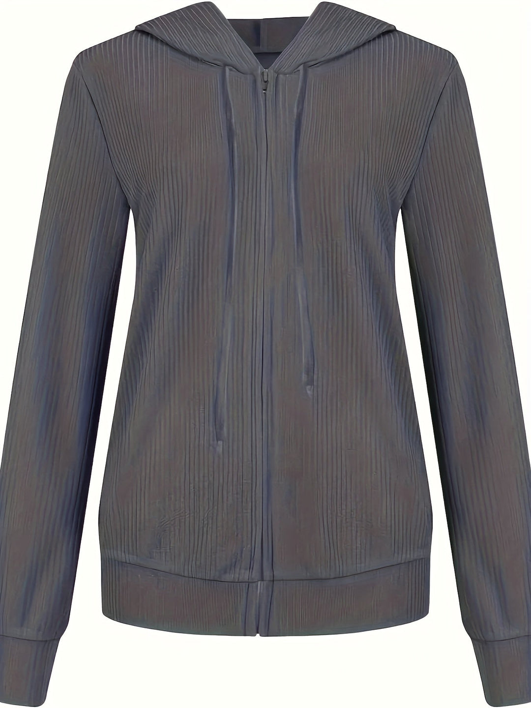 Moira - Long Sleeve Zip Up Drawstring Hoodies