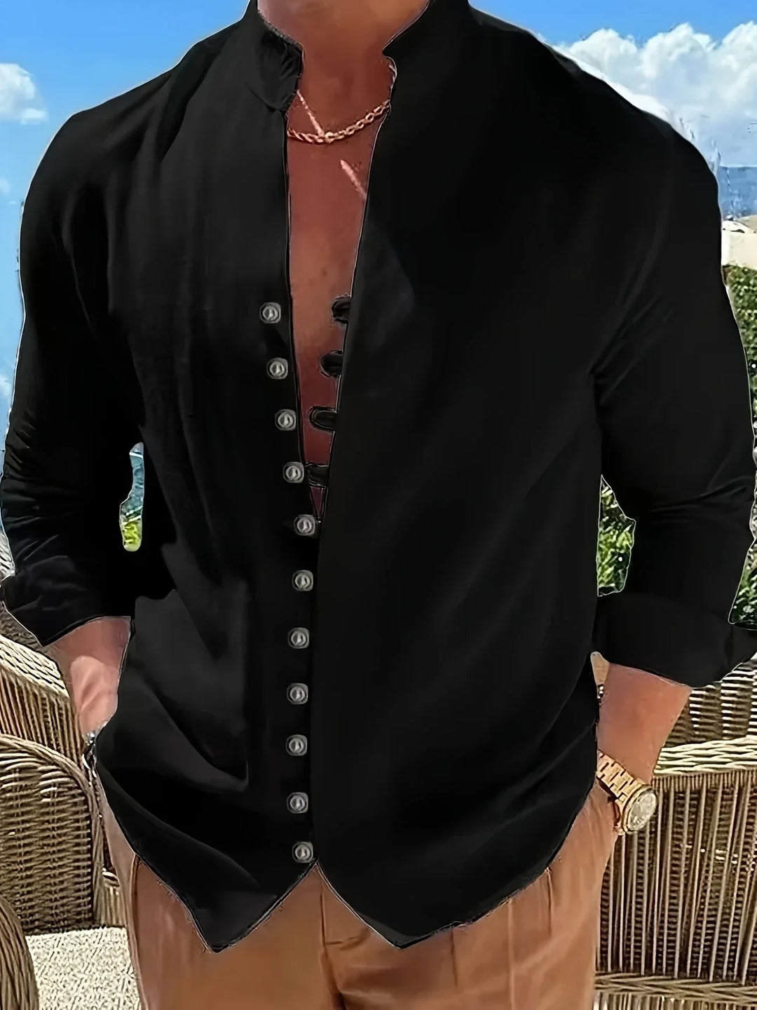 Shayne - Lightweight Cotton Linen Long Sleeve Shirt