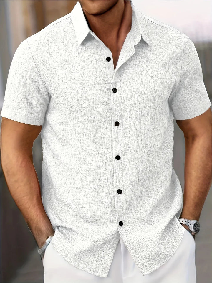 Dwight - Lightweight Linen Blend Short Sleeve Shirt
