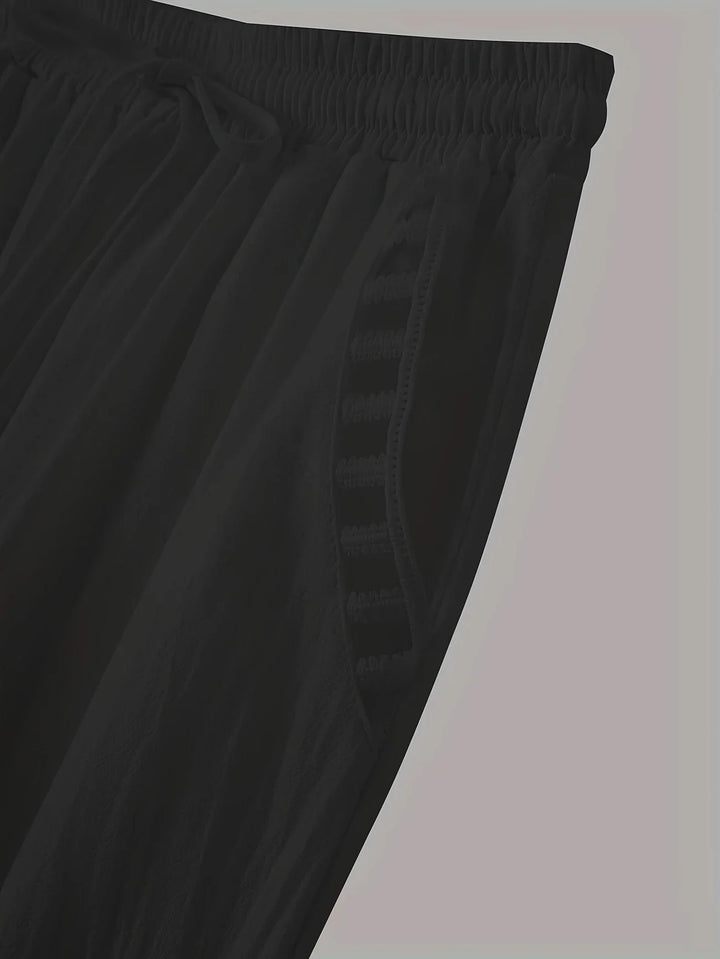 Tracey - Contrast Trim Cropped Pants