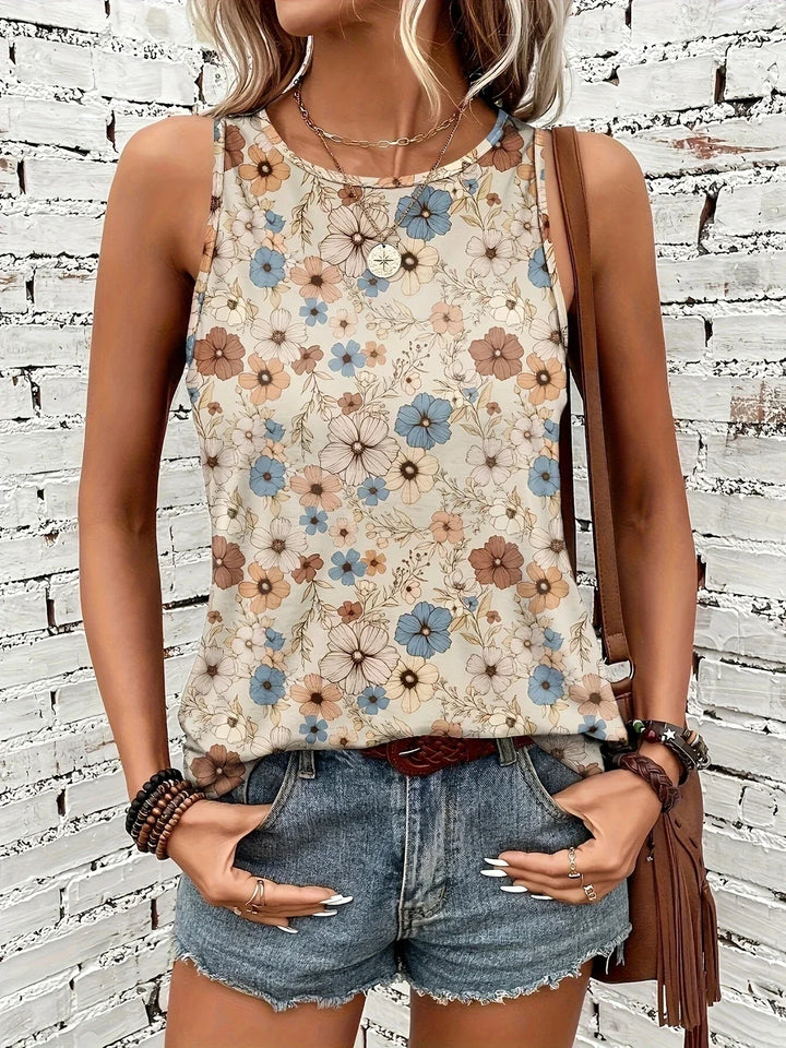 Lilou - Casual Summer Top With Floral Print